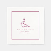Dont Wine Dachshund Drinks On Me Cocktail Napkins Serviette (Vorderseite)