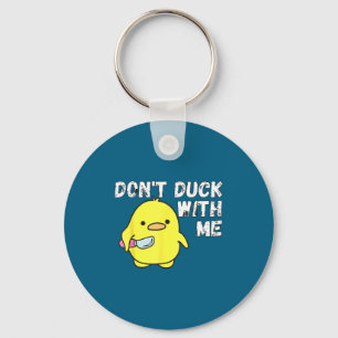 Dont With Duck Gummi-Enten-Bekleidung Schlüsselanhänger