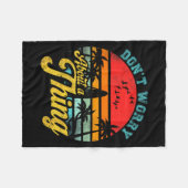 Don't Worry About A Thing Jamaican Rasta Reggae Fu Fleecedecke (Vorderseite (Horizontal))