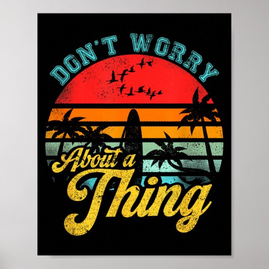 Don't Worry About A Thing Jamaican Rasta Reggae Fu Poster (Vorne)