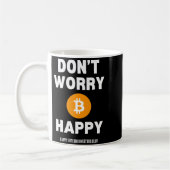 Dont Worry B Itcoin Happy Kaffeetasse (Links)