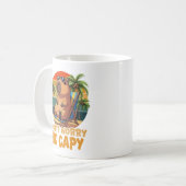 Dont Worry Be Capy Funny Capybara Kaffeetasse (Vorderseite Links)