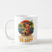 Dont Worry Be Capy Funny Capybara Kaffeetasse (Links)