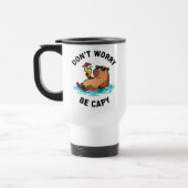 Don't Worry Be Capy Funny Capybara Pun Reisebecher (Links)