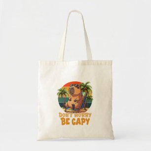 Dont Worry Be Capy Funny Capybara Tragetasche