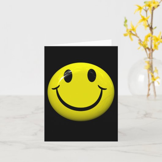 Dont Worry Be Happy Face Karte (Gelbe Blume)
