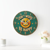 Don't Worry Be Happy Große Wanduhr (Zuhause)
