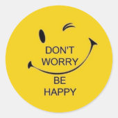 Don't Worry Be Happy Sticker | Motivational Quote (Vorderseite)