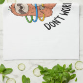 Don't Worry Be Hoopy Sloth Geschirrtuch (Gefaltet)