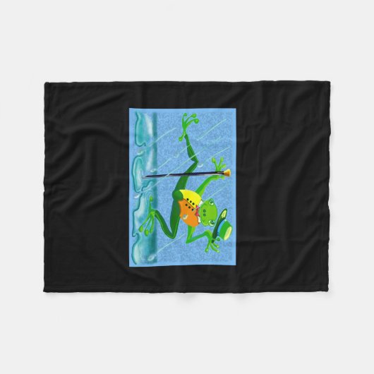 Dont Worry Be Hoppy Toddler  Fleecedecke (Vorderseite (Horizontal))