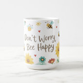 Don't Worry Bee Happy Cute Bee Kaffeetasse (Mittel)