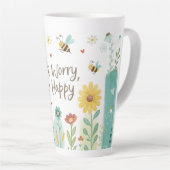 Don't Worry Bee Happy Cute Bee Milchtasse (Rechte Ecke)