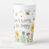 Don't Worry Bee Happy Cute Bee  Milchtasse (Vorderseite)