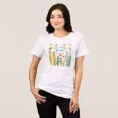 Don't Worry Bee Happy Cute Bee T-Shirt Tri-Blend Shirt (Vorderseite voll)