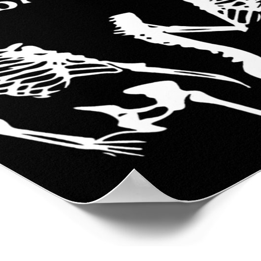Dont Worry I Got Your Back Skull Skeleton Hallowe  Poster (Ecke)