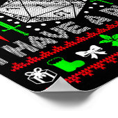 Don't Worry I Have Plan Christmas D20 Ugly Tableto Poster (Ecke)