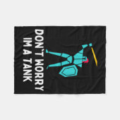 Don't Worry Im A Tank Gaming Mmo Rpg Funny Fleecedecke (Vorderseite (Horizontal))