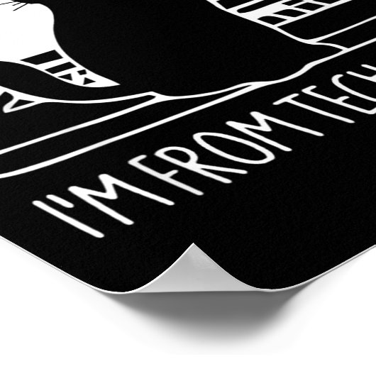 Don't Worry I'm From Tech Suprt Funny Cat  Poster (Ecke)