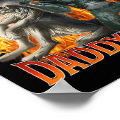 Dont Worry Kitten Daddys Here Funny Alpha Wolf Mem Poster (Ecke)
