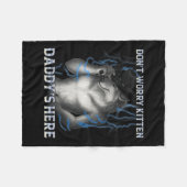 Dont Worry Kitten Daddys Hier Wolf Meme Fleecedecke (Vorderseite (Horizontal))