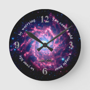 Don't Worry -  Luke 12:25 Runde Wanduhr