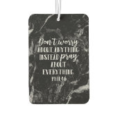 Dont Worry Pray Bible Verse Scripting Christlich Autolufterfrischer (Rückseite)