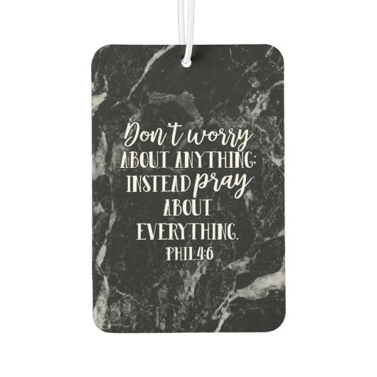 Dont Worry Pray Bible Verse Scripting Christlich Autolufterfrischer (Rückseite)