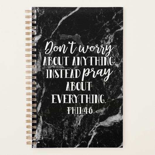 Dont Worry Pray Bible Verse Scripting Christlich Planer (Vorderseite)