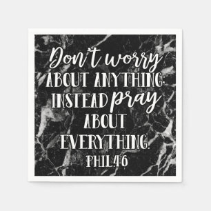 Dont Worry Pray Bible Verse Scripting Christlich Serviette