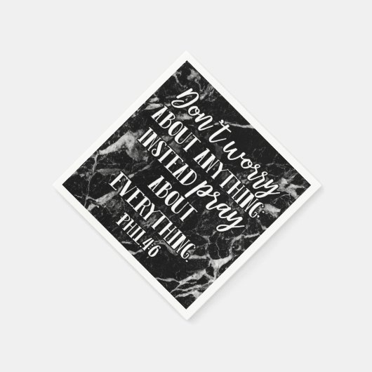 Dont Worry Pray Bible Verse Scripting Christlich Serviette (Ecke)