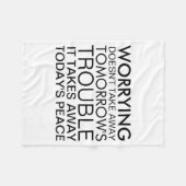 Dont Worry Sitive Message Fleecedecke (Vorderseite (Horizontal))