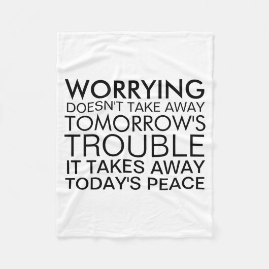 Dont Worry Sitive Message Fleecedecke (Vorderseite)