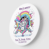 Don't Worry, You'll Have Time for Everything" Große Wanduhr (Winkel)