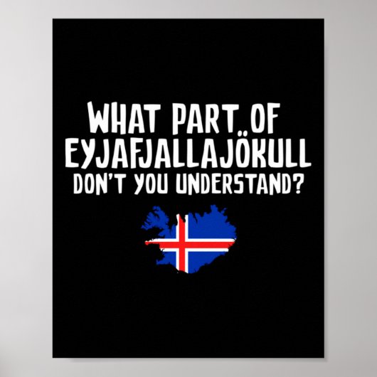 Dont You Understand Volcano Iceland Poster (Vorne)