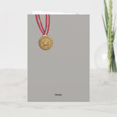Donuld Trump Medal Great Dad Amusing greeting card Karte (Rückseite)