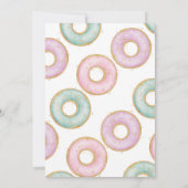 Donut 1. Geburtstag Einladung Donut Grow Up Aqua (Rückseite)