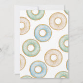 Donut 1. Geburtstag Einladung Junge Donut wächst a (Rückseite)