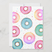 Donut 1. Geburtstag Einladung Mädchen Donut wachse (Rückseite)