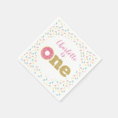 Donut 1. Geburtstag Napkins Serviette (Ecke)
