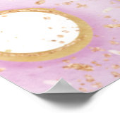 Donut 1. Geburtstag Party Begrüßung Schildkröte Aq Poster (Ecke)