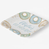 Donut 1. Geburtstag Personalisiert Party Paper Tel Pappteller (Gewinkelt)