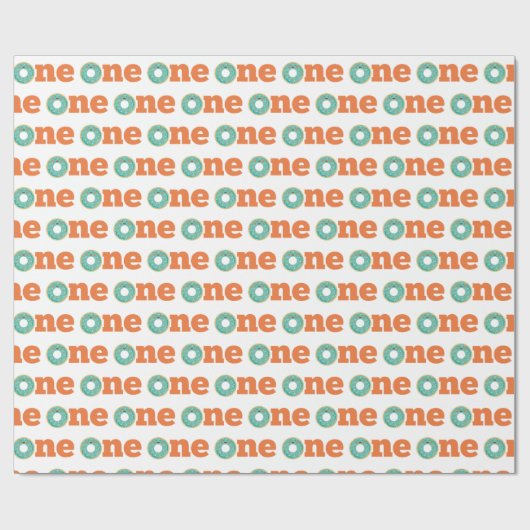 Donut 1. Geburtstagswrapping Geschenkpapier (Flach)