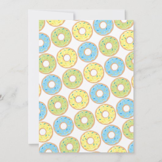 Donut 2. Geburtstag Einladung Junge Sprinklen (Rückseite)