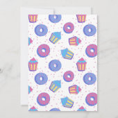 Donut 3. Geburtstagsjunge Einladung (Rückseite)