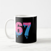 Donut 67 Meme Spaß Sechs Sieben Streusel Design  Kaffeetasse (Links)