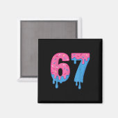 Donut 67 Meme Spaß Sechs Sieben Streusel Design  Magnet (Vorderseite/Rückseite)