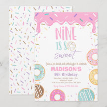 Donut 9. Geburtstagsparty Nine ist so süß