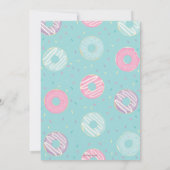 Donut and Diapers Sprinkle Baby Shower Girl Einladung (Rückseite)