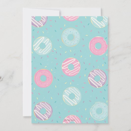 Donut and Diapers Sprinkle Baby Shower Girl Einladung (Rückseite)