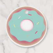 Donut Aquamarin Zuckerguss Geburtstag Geschenkanhänger (Rückseite)